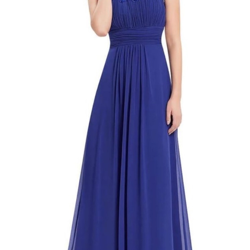 Ever Pretty Sapphire Royal Blue Size 4 Small Women Long Dress Gown - Picture 4 of 12